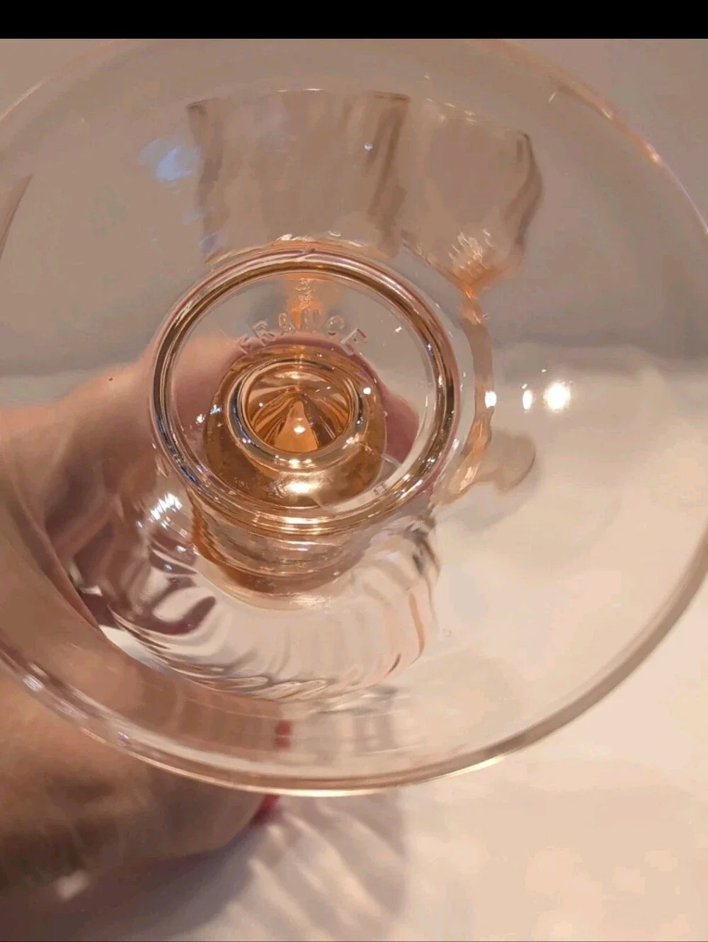 Wine Glasses Set of 4 Rosaline Pink Swirl Arcoroc France 5.75″  Vintage 1970s